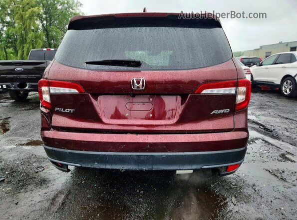 5FNYF6H59MB017374 2021 HONDA PILOT Burgundy Вид ззаду