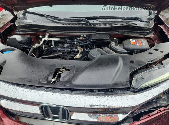 5FNYF6H59MB017374 2021 HONDA PILOT Burgundy Вид підкапотного простору