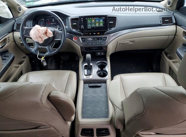 5FNYF6H5XLB019200 2020 HONDA PILOT Зеленый Вид панели приборов