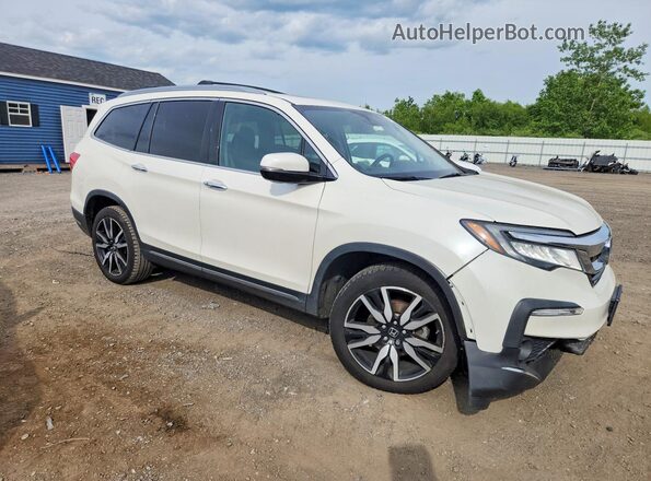5FNYF6H60KB010593 2019 HONDA PILOT Белый Передняя правая четверть