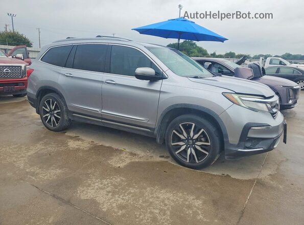 5FNYF6H61KB018007 2019 HONDA PILOT Silver Front right
