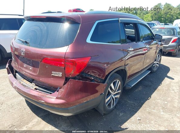 5FNYF6H67KB022501 2019 HONDA PILOT Burgundy Задня права чверть