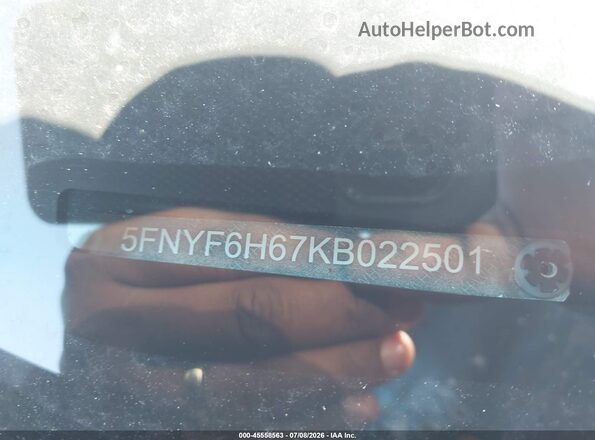 5FNYF6H67KB022501 2019 HONDA PILOT Burgundy 