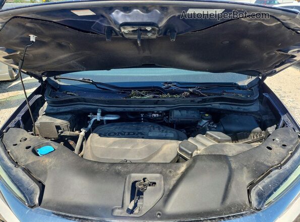 5FNYF6H68KB000393 2019 HONDA PILOT Blue Вид підкапотного простору