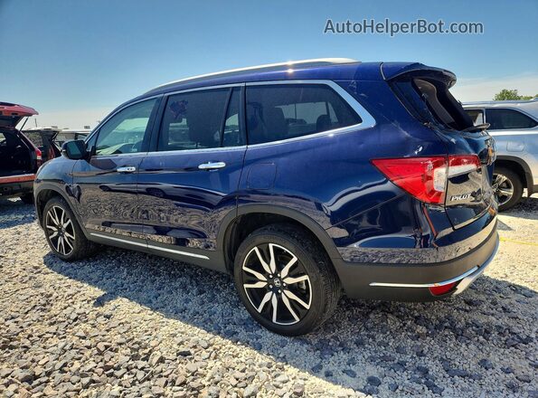 5FNYF6H68KB000393 2019 HONDA PILOT Blue Задня ліва чверть