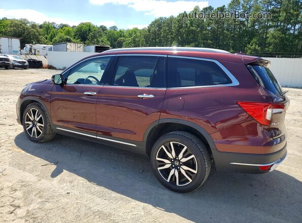 5FNYF6H68KB072193 2019 HONDA PILOT Burgundy Trasero izquierdo