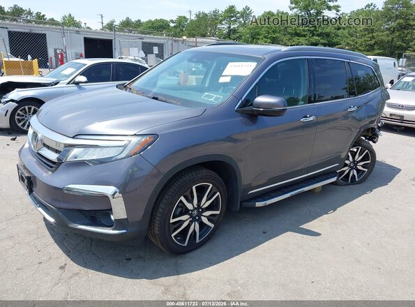 5FNYF6H68MB081768 2021 HONDA PILOT Gray Առջևի ձախ երեք քառորդ տեսարան