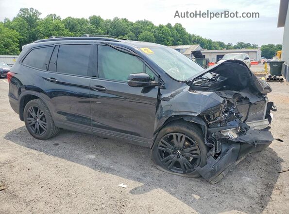 5FNYF6H76MB095595 2021 HONDA PILOT Черный Передняя правая четверть