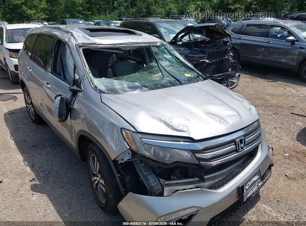 5FNYF6H8XJB033346 2018 HONDA PILOT Gray Widok z przodu