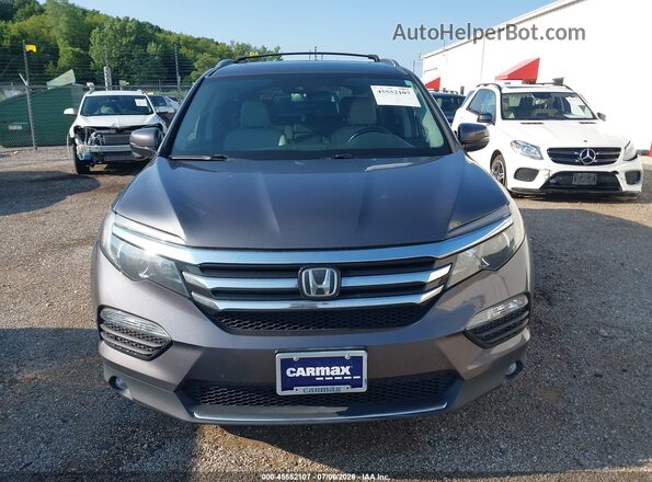 5FNYF6H90HB103391 2017 HONDA PILOT Gray Widok zestawu wskaźników