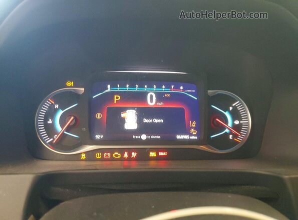 5FNYF6H90LB037076 2020 HONDA PILOT White ხელსაწყოთა პანელის ხედი