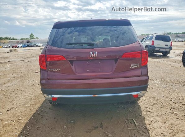 5FNYF6H91JB021465 2018 HONDA PILOT Burgundy Вид ззаду