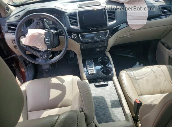 5FNYF6H91JB021465 2018 HONDA PILOT Burgundy Вид панелі приладів