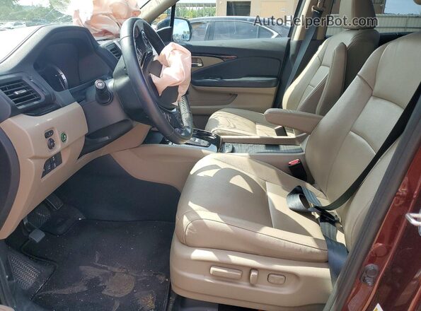 5FNYF6H91JB021465 2018 HONDA PILOT Burgundy Вид салону спереду
