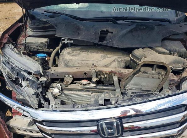 5FNYF6H91JB021465 2018 HONDA PILOT Burgundy Вид підкапотного простору
