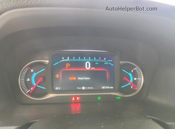 5FNYF6H91KB002982 2019 HONDA PILOT White Vista del cuadro de instrumentos