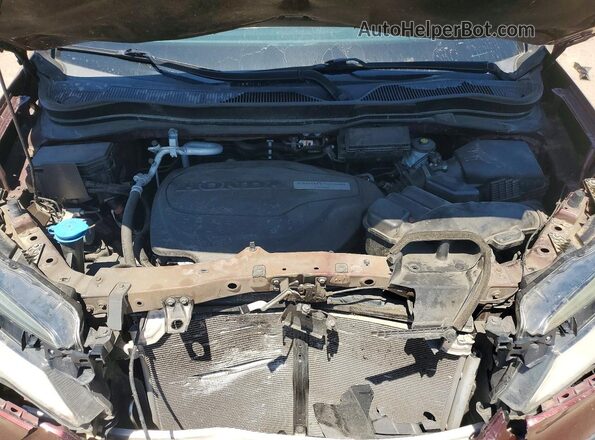 5FNYF6H91KB079657 2019 HONDA PILOT Burgundy Vista del compartimento del motor