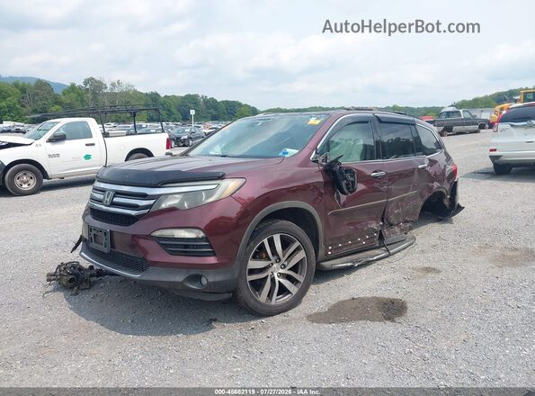 5FNYF6H92HB039385 2017 HONDA PILOT Maroon Front left