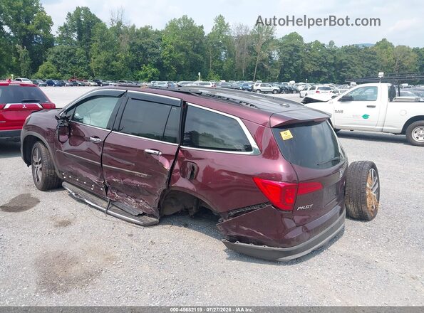 5FNYF6H92HB039385 2017 HONDA PILOT Maroon Rear left