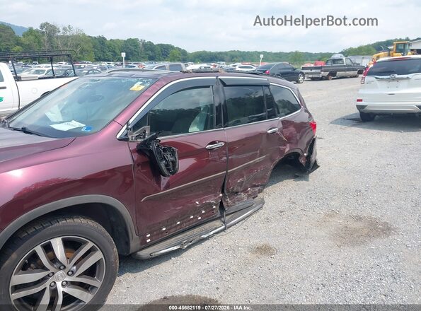 5FNYF6H92HB039385 2017 HONDA PILOT Maroon Front view