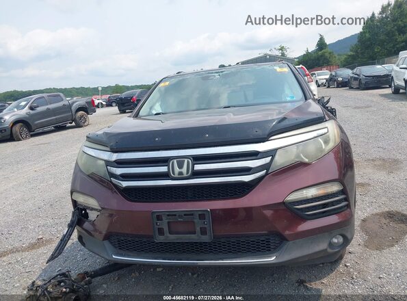5FNYF6H92HB039385 2017 HONDA PILOT Maroon Instrument cluster view