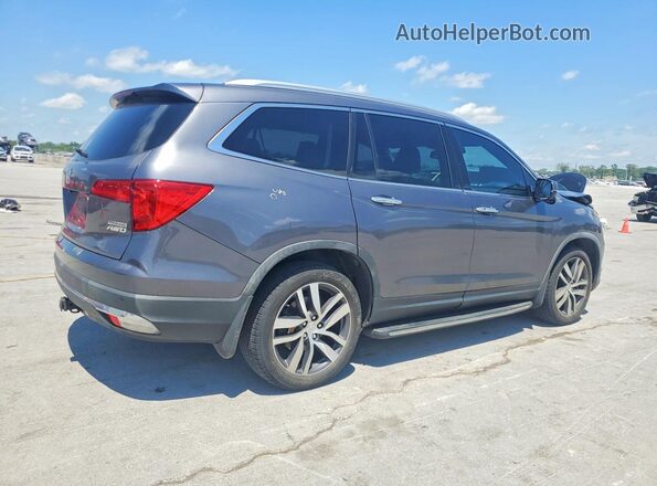 5FNYF6H92JB000057 2018 HONDA PILOT Gray Trasero derecho