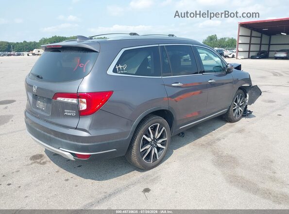 5FNYF6H95KB019512 2019 HONDA PILOT Gray Rear right