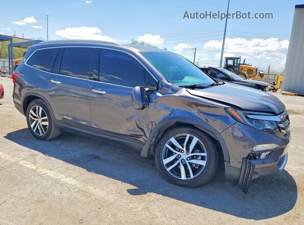 5FNYF6H96JB051772 2018 HONDA PILOT Серый Передняя правая четверть
