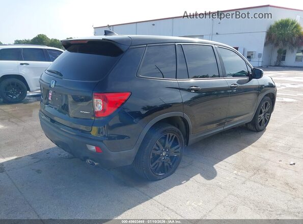 5FNYF7H20KB006580 2019 HONDA PASSPORT Black Rear right