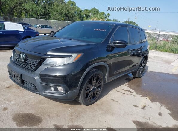 5FNYF7H20KB006580 2019 HONDA PASSPORT Black Front left