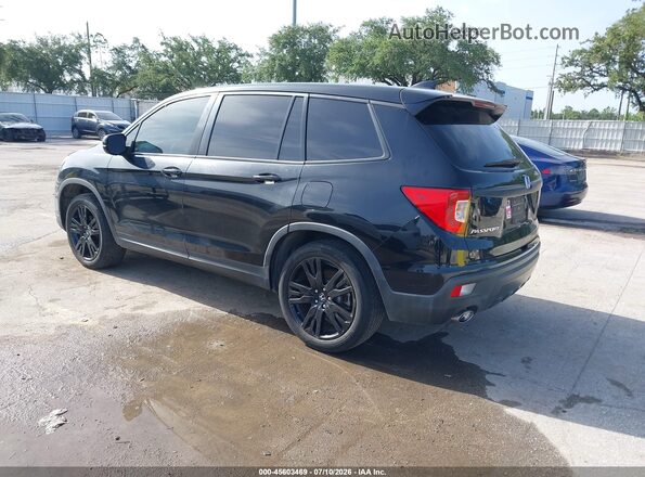 5FNYF7H20KB006580 2019 HONDA PASSPORT Black Rear left