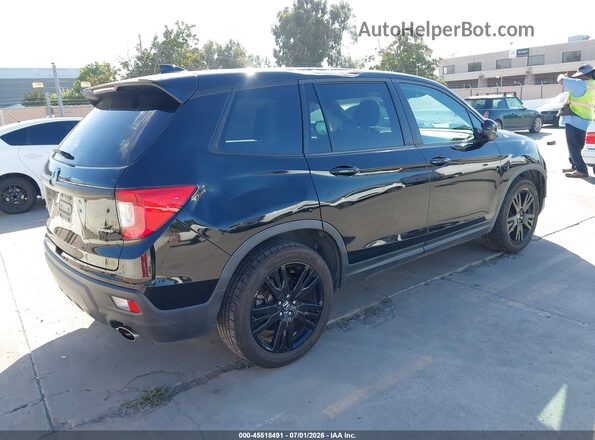 5FNYF7H20KB009236 2019 HONDA PASSPORT Black Задня права чверть