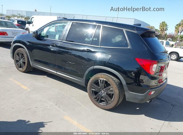 5FNYF7H20KB009236 2019 HONDA PASSPORT Black Задня ліва чверть