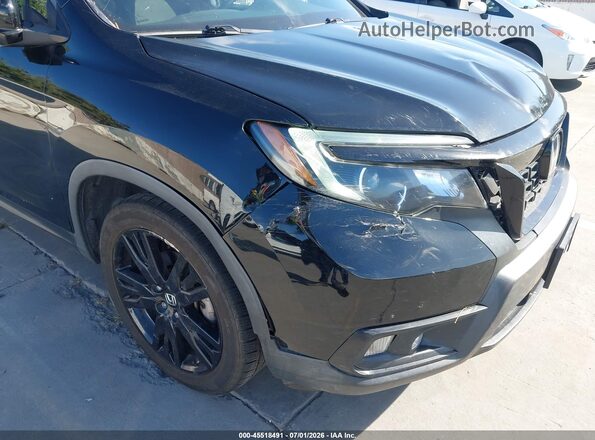 5FNYF7H20KB009236 2019 HONDA PASSPORT Black Вид спереду