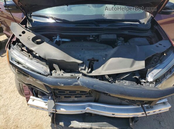 5FNYF7H52MB000163 2021 HONDA PASSPORT Burgundy Engine compartment view