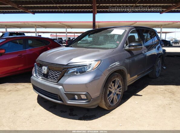 5FNYF7H56MB000666 2021 HONDA PASSPORT Gray Առջևի ձախ երեք քառորդ տեսարան
