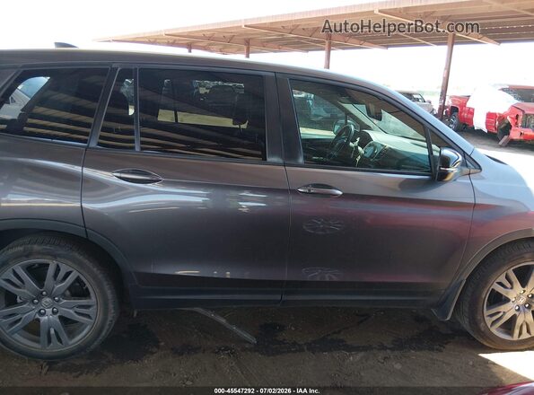 5FNYF7H56MB000666 2021 HONDA PASSPORT Gray Սալոնի հետևի տեսք