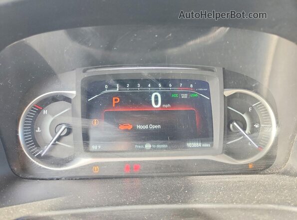 5FNYF7H58NB005207 2022 HONDA PASSPORT White Սարքավորումների վահանակի տեսք