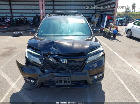5FNYF7H92KB000809 2019 HONDA PASSPORT Black Widok z przodu