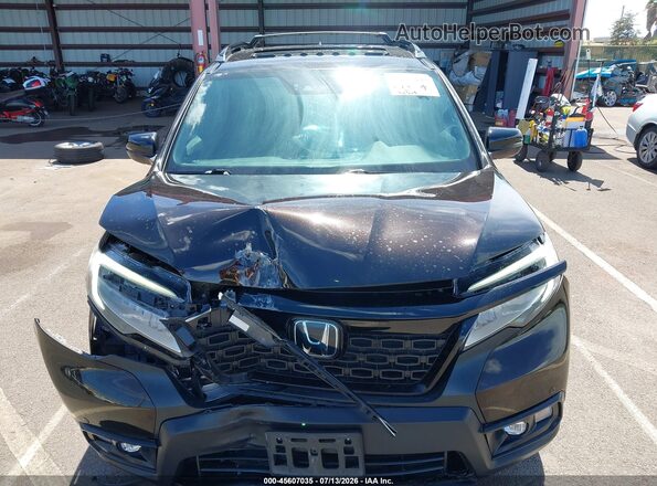 5FNYF7H92KB000809 2019 HONDA PASSPORT Black Widok wnętrza z tyłu