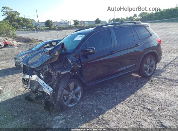 5FNYF7H97KB006962 2019 HONDA PASSPORT Black Przód lewy