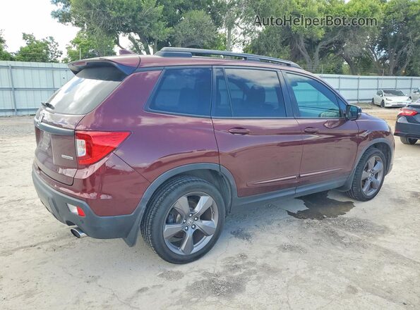 5FNYF7H99LB000825 2020 HONDA PASSPORT Burgundy Trasero derecho
