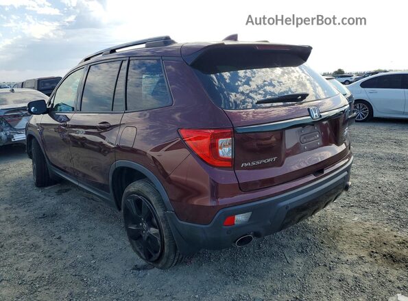 5FNYF8H00KB014232 2019 HONDA PASSPORT Burgundy Задня ліва чверть