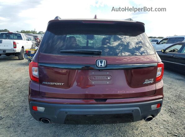 5FNYF8H00KB014232 2019 HONDA PASSPORT Burgundy Вид ззаду