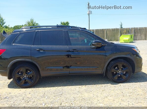 5FNYF8H02LB003718 2020 HONDA PASSPORT Black Rear interior view