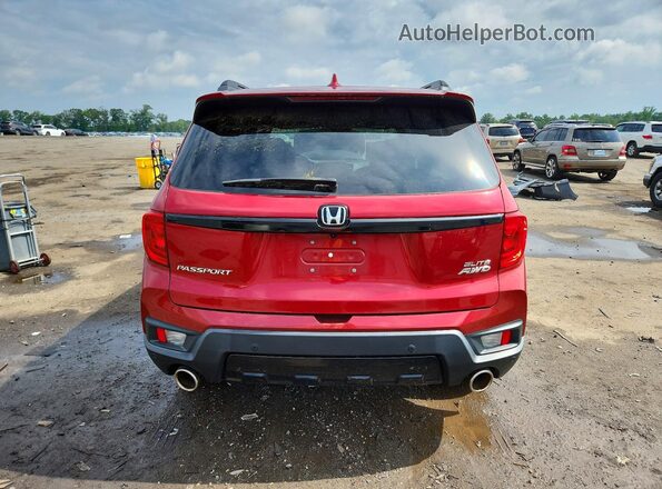 5FNYF8H03NB013306 2022 HONDA PASSPORT Red Rear view
