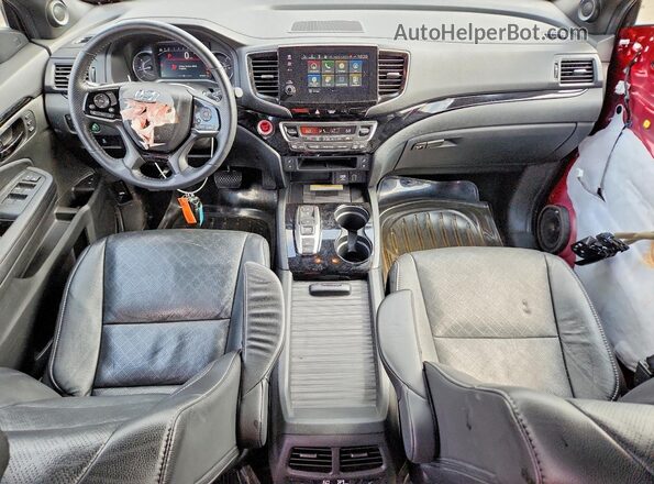 5FNYF8H03NB013306 2022 HONDA PASSPORT Red Dashboard view