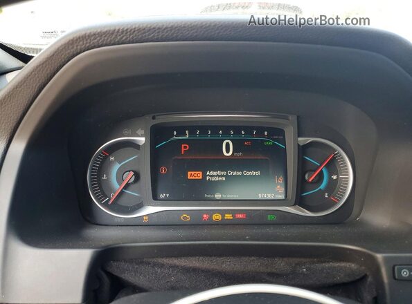 5FNYF8H04LB007799 2020 HONDA PASSPORT White Instrument cluster view
