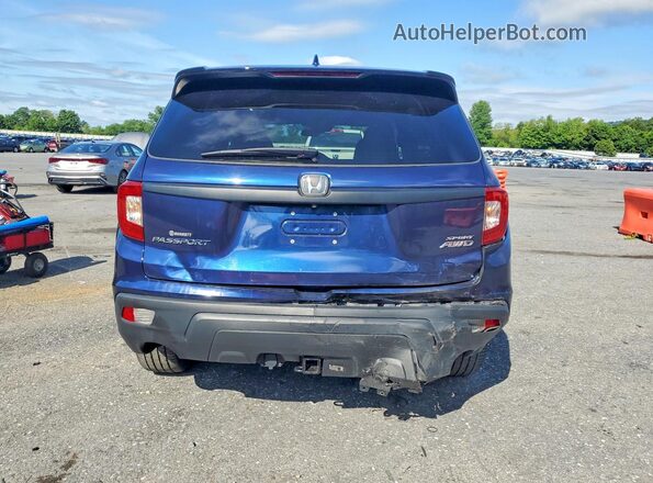 5FNYF8H21KB016153 2019 HONDA PASSPORT Blue უკანა ხედი