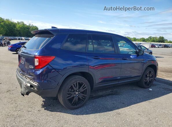 5FNYF8H21KB016153 2019 HONDA PASSPORT Blue უკანა მარჯვენა